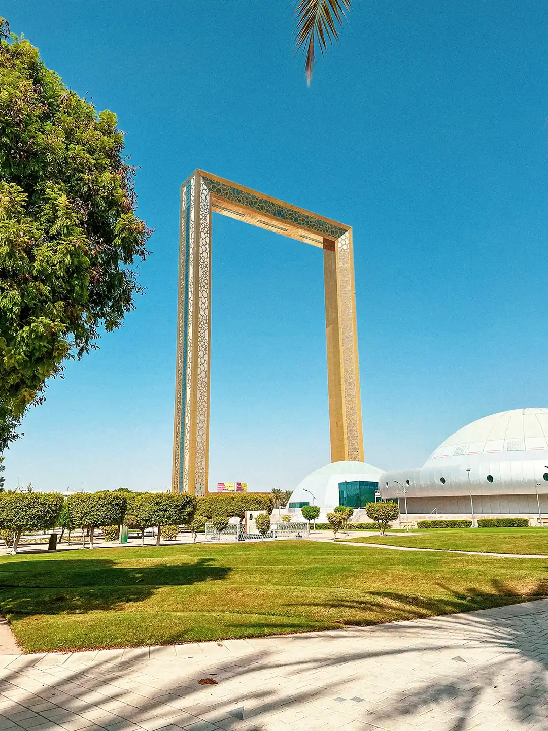 View of a popular area in Dubai with active city life