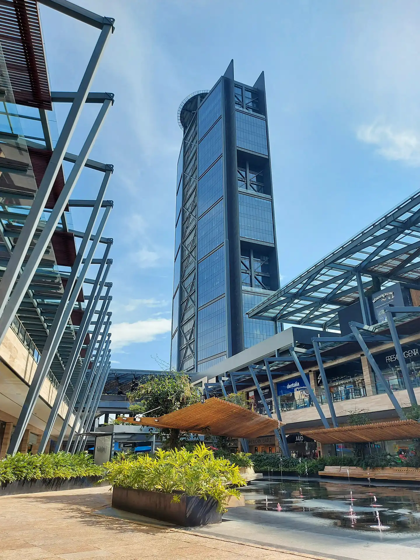 Dubai urban environment with mixed residential and commercial buildings