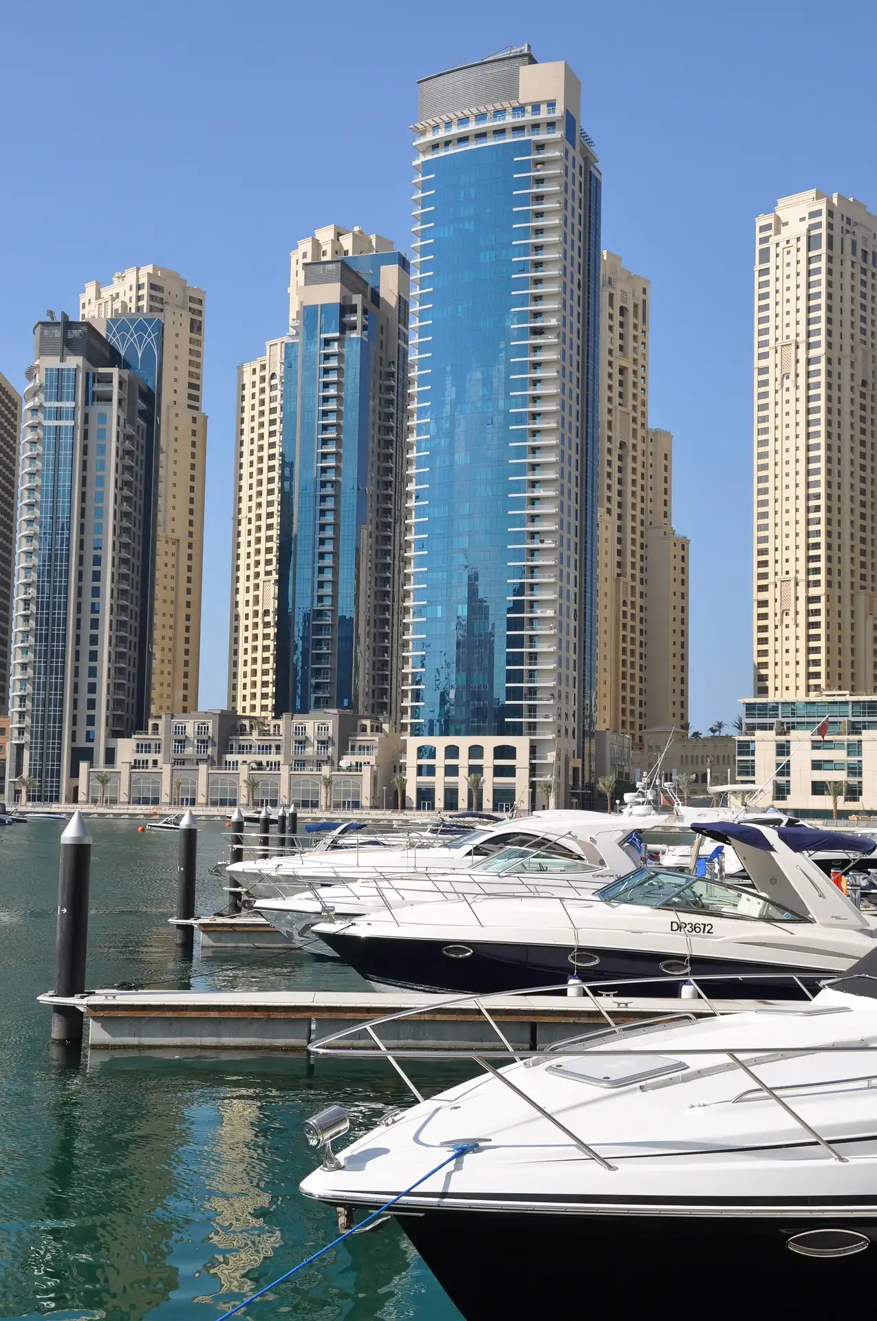 Modern Dubai setting with architecture, streets, and outdoor areas