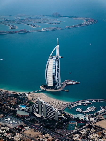 Modern Dubai setting with architecture, streets, and outdoor areas